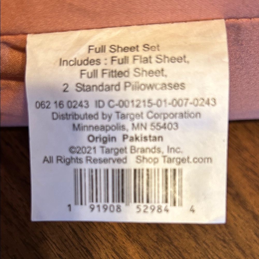 Target Rust/Coral Full Sheet Set - Picture 2 of 7